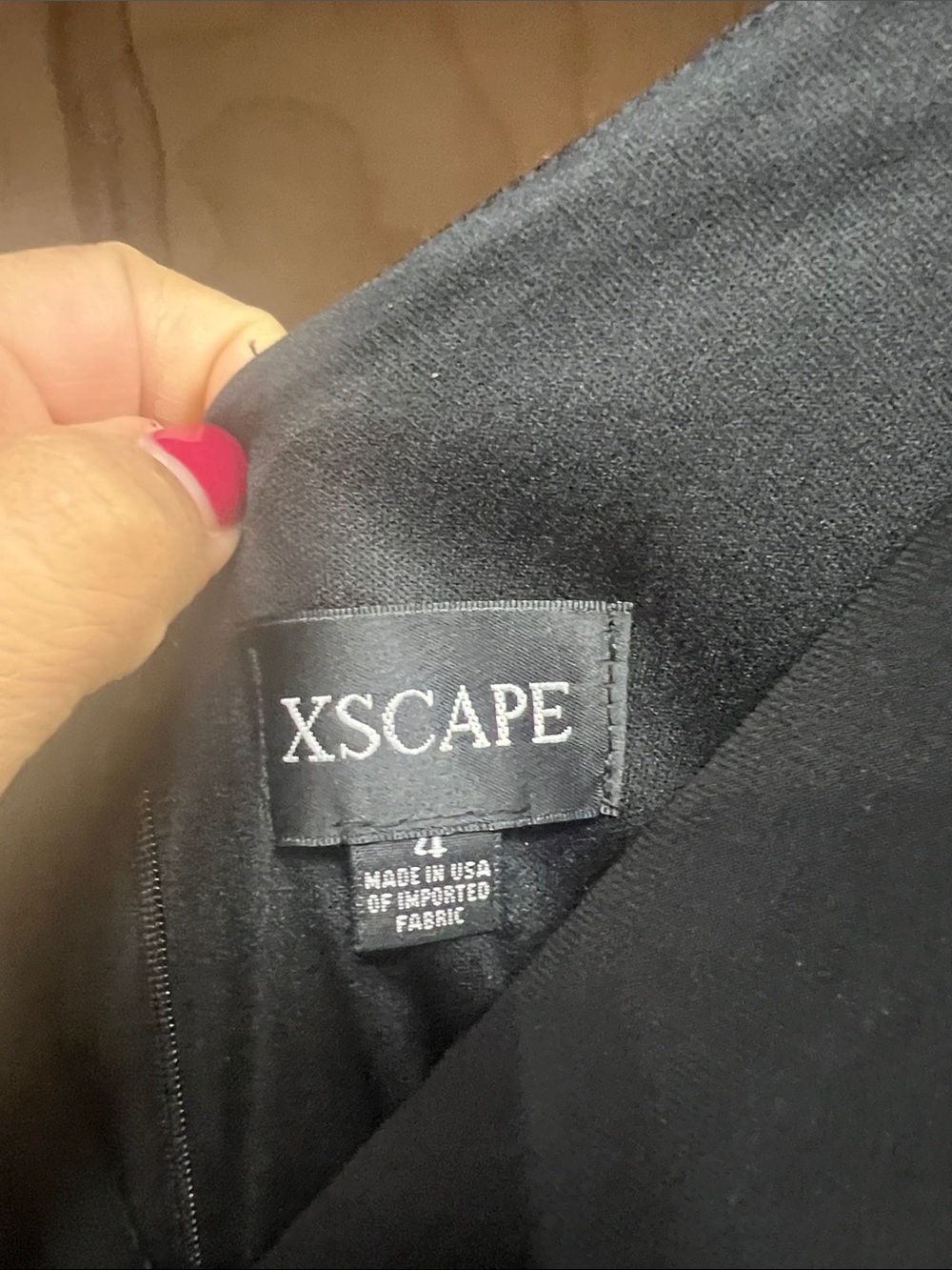 XSCAPE Black Cocktail Dress with Classic Label - Picture 6 of 9